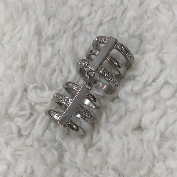 One Finger Sparkle Double Ring - Picture 3 of 6